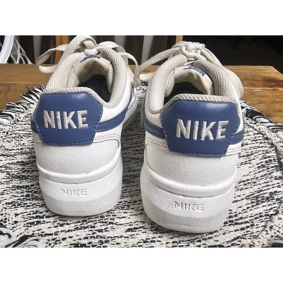 Nike Court Vision Alta Sail/D-Blue Women's Leather Sneakers - Size 7.5 - Picture 3 of 13